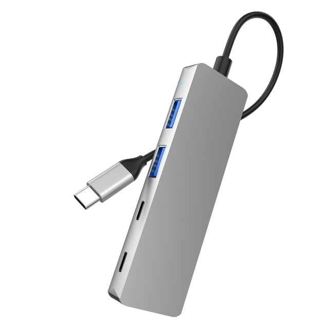 Docking Station Aluminium Multifunction Adapter Usb-c Hub Adapter for Ipad Monitor Cheapest 4 in 1 Usb Hubs