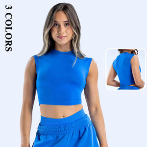 2025 nuova tendenza da donna senza cuciture in Nylon/Spandex traspirante leggero canottiera sportiva per correre <span class=keywords><strong>Fitness</strong></span> - Product Image 1