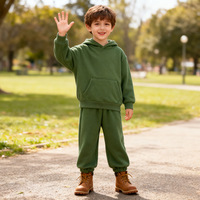 Ensemble sweat-shirt à capuche et pantalon de survêtement style européen et américain, ensemble de vêtements pour tout-petits, ensemble de vêtements pour bébé unisexe, couleur unie, personnalisable