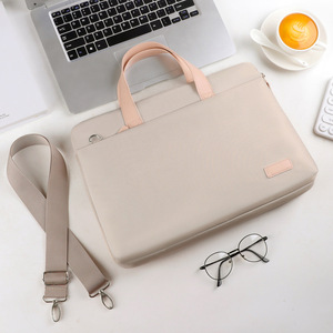 Sac pour ordinateur portable en polyester imperméable, mallette d'affaires légère, antichoc, 15,6 pouces, sac de voyage, mallette en cuir personnalisée - Product Image 1