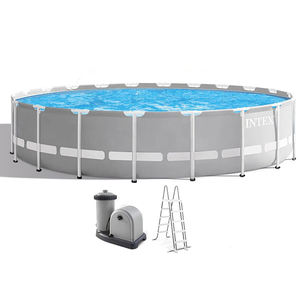 <span class=keywords><strong>INTEX</strong></span> 26756 20 Pies X 52IN. <span class=keywords><strong>Piscina</strong></span> con Marco de Prisma para Adultos, <span class=keywords><strong>Piscina</strong></span> con Marco Metálico Avanzado, <span class=keywords><strong>Piscina</strong></span> de Jardín para Niños - Product Image 1