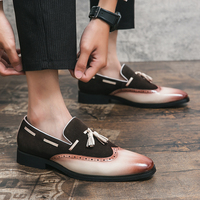 Mocassins à bout carré avec pompons, tailles 38-48/6.5-14, chaussures classiques durables et élégantes pour hommes