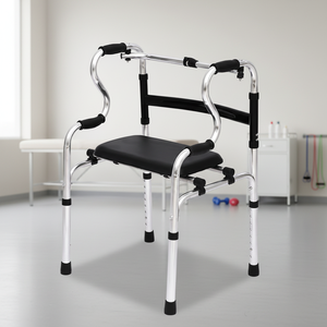 Deambulatore Pieghevole di Grado Medicale con Sedile Imbottito, Supporto Ergonomico per Mobilità Post-Operatoria e Camminata Quotidiana - Product Image 4