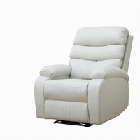 Fauteuil inclinable beige avec télécommande, massage chauffant, pivotant et à bascule, en tissu doux et ergonomique pour salon, chambre et appartement