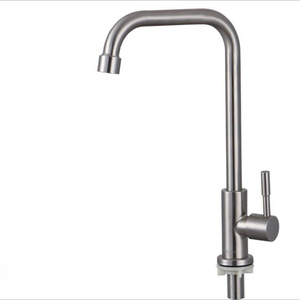 Grifo de Cocina de Acero Inoxidable, Monomando, Giratorio 360 Grados, Montaje en Encimera, Estilo Minimalista, Núcleo de Cobre - Product Image 1