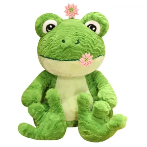 可爱毛绒动物新设计幸运娃娃动物沙发枕头青蛙卡哇伊毛绒玩具