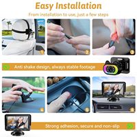 Caméra bébé pour siège arrière de voiture-Grand angle, vision nocturne HD, lumières LED, écran LCD 4.3 "pour la surveillance de