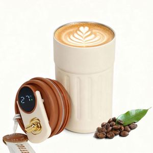 Tasses à café en métal à double paroi, modernes, en acier inoxydable, pour boissons chaudes - Product Image 1