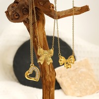 Collier chaîne à maillons en acier inoxydable pour femme, style coréen, tendance, élégant, avec zircon en forme de cœur, haut de gamme, pour couple XL673