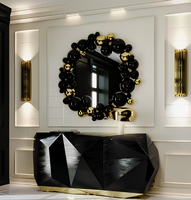 Miroir Bocadolobo Balloon, miroir décoratif en acier inoxydable de style italien de luxe, miroir d'entrée haut de gamme de designer