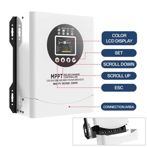 Contrôleur de <span class=keywords><strong>charge</strong></span> solaire MPPT 60A 120A, régulateur de <span class=keywords><strong>charge</strong></span> solaire pour panneaux solaires, <span class=keywords><strong>batterie</strong></span> 24V-96V, entrée PV max 480V, WiFi en option - Product Image 3