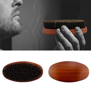 Ensemble de soin pour homme avec logo personnalisé : Brosse à raser, manche en bois, peigne de voyage portable, brosse à barbe pour la croissance des poils - Product Image 6
