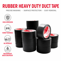 Ruban de réparation imperméable Ginnva noir en tissu à haute viscosité, forte résistance à la traction, pour la fixation des tapis et l'étanchéité des tuyaux, usage intensif
