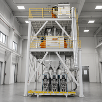 LEIXIN Ligne de production automatisée de mortier sec, contrôlée par PLC, 380V, garantie 1 an, pour adhésif céramique et usine de construction