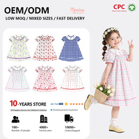Ensembles de vêtements pour filles, robes pour enfants à manches courtes, tenues pour enfants pour la fête de Pâques, broderie en croix, robes pour bébés filles printemps été