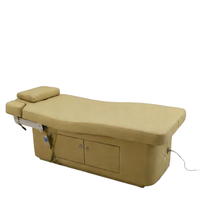 Table de massage électrique réglable avec fonction chauffante, revêtement en cuir PU, structure métallique, design moderne, pour hôtel/salon/salle de séjour, usage thérapeutique