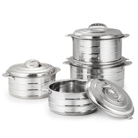 Ensemble de casseroles en acier inoxydable Ollas De Acero, 4 pièces, avec isolation, pour garder les aliments au chaud