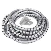 Organizador de cables para ordenar cables Tubo protector de cables Flexible PP Banda de envoltura en espiral Manga de gestión de cables