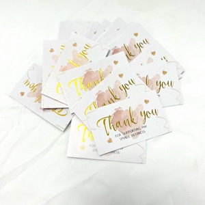 Tarjetas personalizadas de agradecimiento por su compra, tarjetas de felicitación plegables, soporte posventa, venta al por mayor, tarjetas para pequeñas empresas - Product Image 2