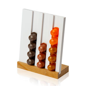 대나무 받침대 아크릴 스탠딩형 케리그 K-컵 포드 정리함 (20개 수납 가능, 친환경 보관함) - Product Image 4