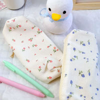 Feder mäppchen versand kostenfrei Yiwu Fabrik einfache kleine Blumen Bleistift Tasche Student Briefpapier Aufbewahrung tasche Mädchen schöne Bleistift Tasche