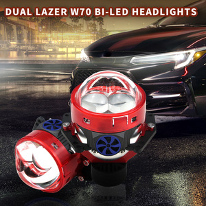 Lentille de projecteur laser à double LED W70 Spot à double réflecteur pour automobiles et motos Phare à usage général - Product Image 3