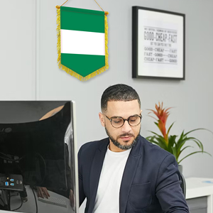 Mini Banderas de Coche de Nigeria de 20x30cm, Decoración de Pared, Accesorios de Exhibición, Pequeños Adornos para Colgar - Product Image 2