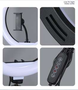 Production en usine professionnelle, vente en gros, mini lampe de téléphone multicolore, selfie professionnel, lumière annulaire changeante rvb - Product Image 4