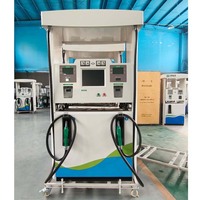 Équipement de station-service Tatsuno Multiproduct Distributeur de carburant à deux buses avec carte à puce Machine à pompe à essence avec écran de télévision et imprimante
