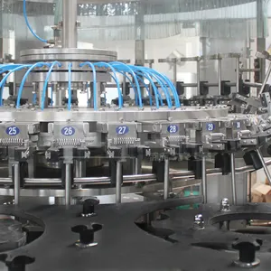 Máquina de llenado de botellas de vidrio para cerveza, fabricante de tapado, línea de embotellado de agua de soda