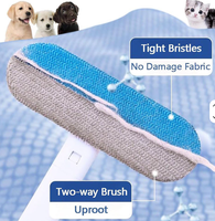 Brosse à épiler réutilisable en plastique multifonctionnelle 4 en 1 pour animaux de compagnie Épilateur double face pour chats et chiens pour tapis et meubles, canapé-lit