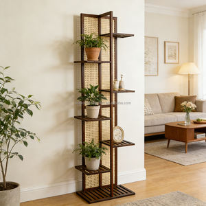 Étagère d'angle mince SYT Clean Lines pour zone d'escalade, étagère de rangement en rotin pour coin d'escalier - Product Image 1