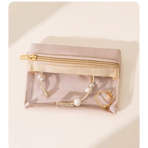 Sac de rangement multifonction en cuir de marque LM pour bijoux, grande capacité, pour boucles d'oreilles, colliers et bracelets - Vente en gros - Product Image 3