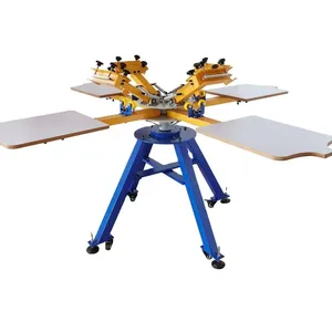 เครื่องพิมพ์สกรีน<span class=keywords><strong>4</strong></span>สีแบบแมนนวล<span class=keywords><strong>4</strong></span>สีเครื่องพิมพ์สกรีนเสื้อ - Product Image 2