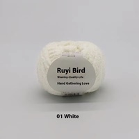 Ruyi oiseau bricolage Crochet poupée mignon tricoté à la main petite boule de fil d'amour 100% Polyester corail velours fil avec motif teint