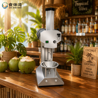 Commerciële kokosnootschilmachine van roestvrij staal met diamantvormige snijder voor tropische fruitgroothandel