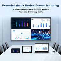 HDFocus Pantalla Plana Interactiva de 105 Pulgadas 4K Android Windows WiFi, Panel Inteligente Ultra Ancho 16:9 con Pantalla Táctil para Sala de Reuniones