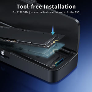 FIDECO Desain Baru Adaptor Usb 3.2 10Gbps Pcie ke Tipe c M.2 Ssd Nvme Casing Enclosure - Product Image 4