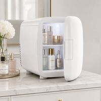 Mini-réfrigérateur de nouvelle conception, réfrigérateur à maquillage 4L pour boissons (6 canettes) et soins de la peau, petit réfrigérateur de beauté