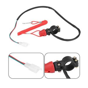 Interrupteur d'arrêt de moto et cordon de sécurité pour guidon de 22 mm, scooter Honda <span class=keywords><strong>Yamaha</strong></span> Suzuki <span class=keywords><strong>Mini</strong></span> Dirt Bike ATV <span class=keywords><strong>Quad</strong></span> Moto - Product Image 3