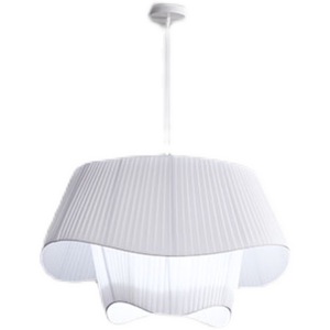 Lampe en tissu satiné de style nordique minimaliste moderne, style wabi-sabi, chic vintage français pour salon, chambre à coucher, couleur crème, 3000K CCT - Product Image 1