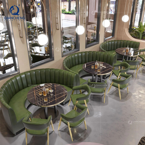 U L Shape Restaurant Lounge Furniture Bar Cafe Booth Pu Leather Night <span class=keywords><strong>Club</strong></span> Sofá Pub Bar Mesa y silla Set <span class=keywords><strong>de</strong></span> mostrador - Product Image 3