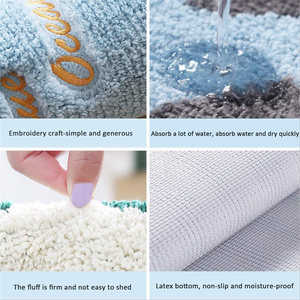 Tapis de bain pour enfants, lavable en machine, séchage rapide, absorbant, antidérapant, motif baleine, pour la salle de bain - Product Image 4