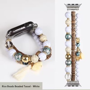 <span class=keywords><strong>Bracelet</strong></span> de montre intelligente en perles de cristal de luxe pour femmes, breloques, cadeau, <span class=keywords><strong>bracelet</strong></span> bohème, <span class=keywords><strong>bracelet</strong></span> en perles pour <span class=keywords><strong>Apple</strong></span> <span class=keywords><strong>Watch</strong></span> 9 8 - Product Image 5