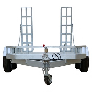 Remorque robuste à double essieu en acier Q235 avec rampes amovibles, capacité de charge de 3000 kg pour le transport d'excavatrices et de machines - Product Image 2