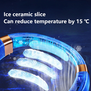 Ventilador de Cuello Portátil USB, Silencioso, con Pantalla LED Digital, Mini Ventilador Eléctrico sin Aspas, Luces de Ambiente Coloridas - Product Image 5