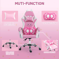 Chaise de jeu rose en vente directe d'usine Chaise de jeu inclinable et table Chaise de jeu avec repose-pieds