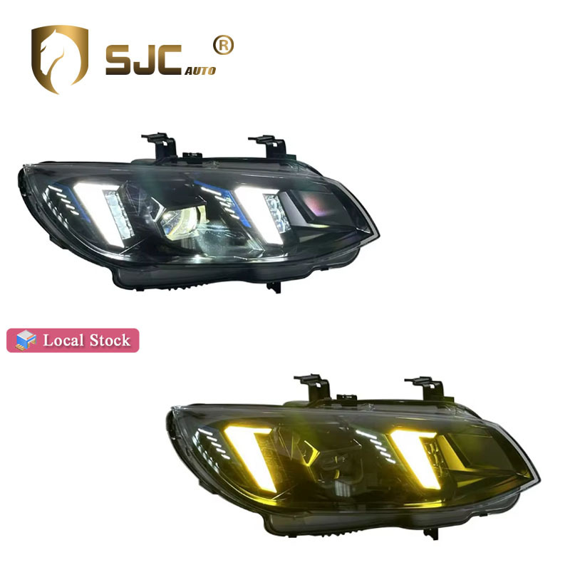 Sjc Auto Car Front Light For BMW M3 E93 2010-2013 Upgrade Dual Color Yellow And White Snake Eyes