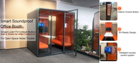 Cabine de réunion insonorisée acoustique pour 4 personnes, cabine de travail modulaire silencieuse et mobile pour bureau ouvert et coworking