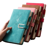 Cuaderno de Negocios con Cubierta de Cuero A5, Logotipo Grabado, Papel Grueso, con Portaplumas, en Oferta